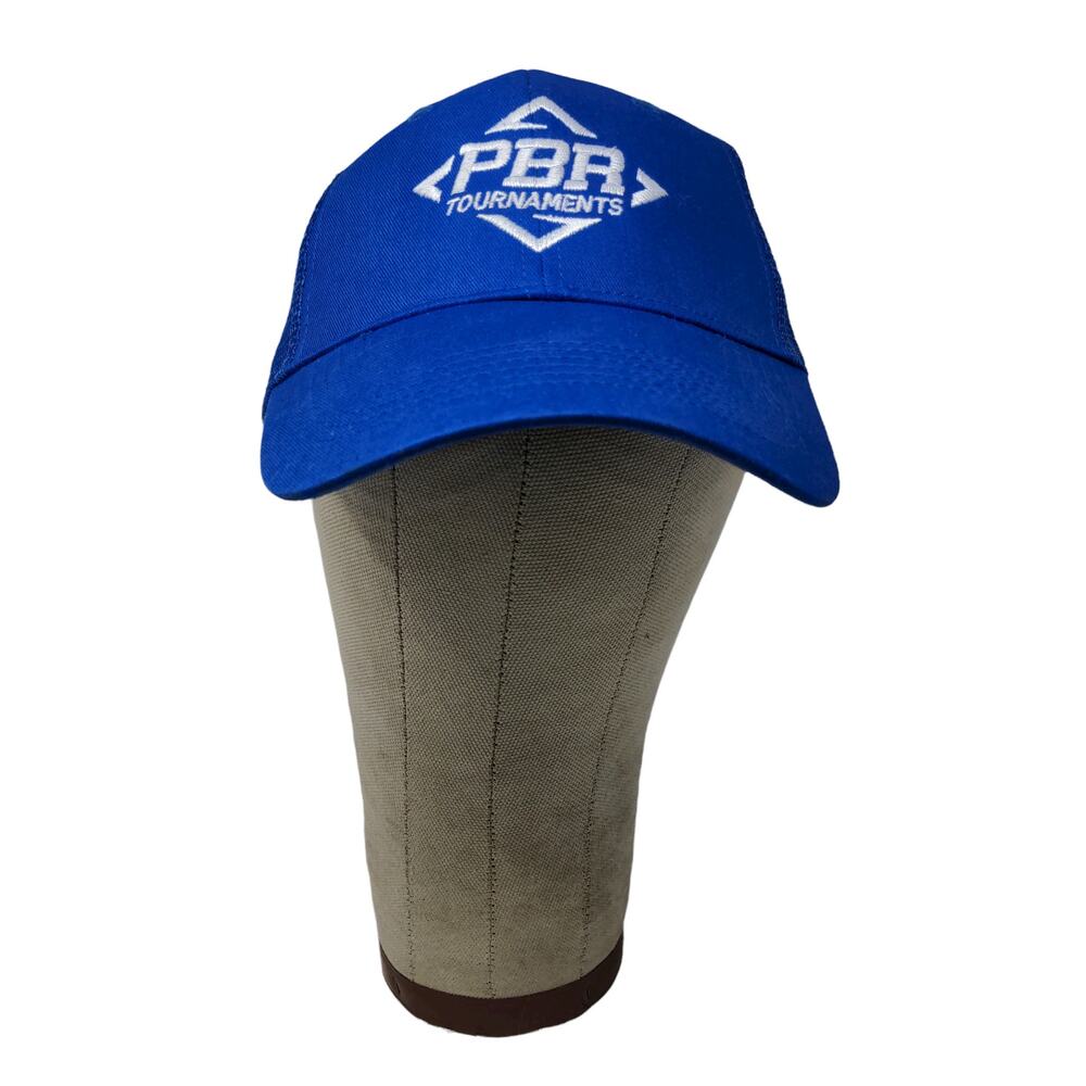PBR Tournaments Meshback Snapback Hat Embroidered Logo Baseball Blue
